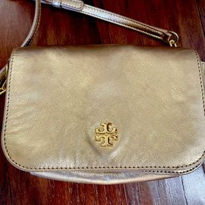 Tory Burch Soft Gold Purse ~ Shoulder or Crossbody EUC✨